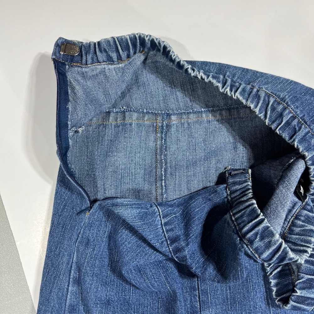 VTG August Max Boho Patchwork Denim Maxi Skirt Sz 3 Cottagecore Western Cowgirl - Picture 12 of 14